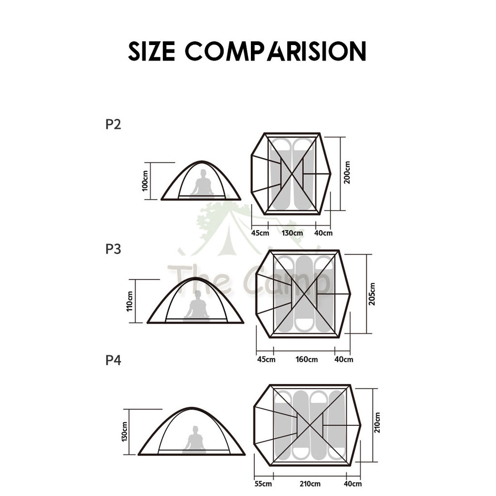 Naturehike 2022 NEW P Series Tent 2-4 Person Waterproof Ultralight Hiking UPF50+ Outdoor Camping Travel Beach Portable