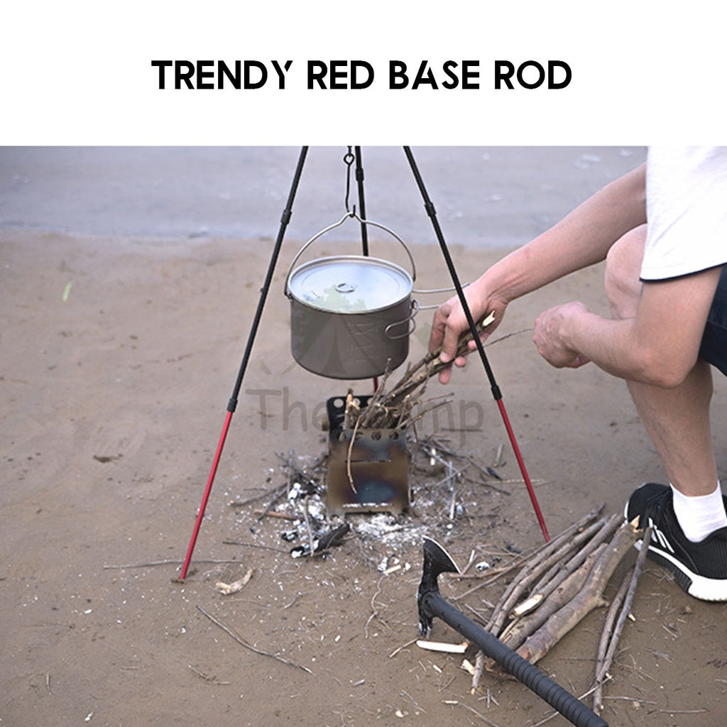 Shinetrip Outdoor Campfire Bonfire Tripod Portable Stand Camping Picnic Pot Hanging Aluminium Triangle Rack