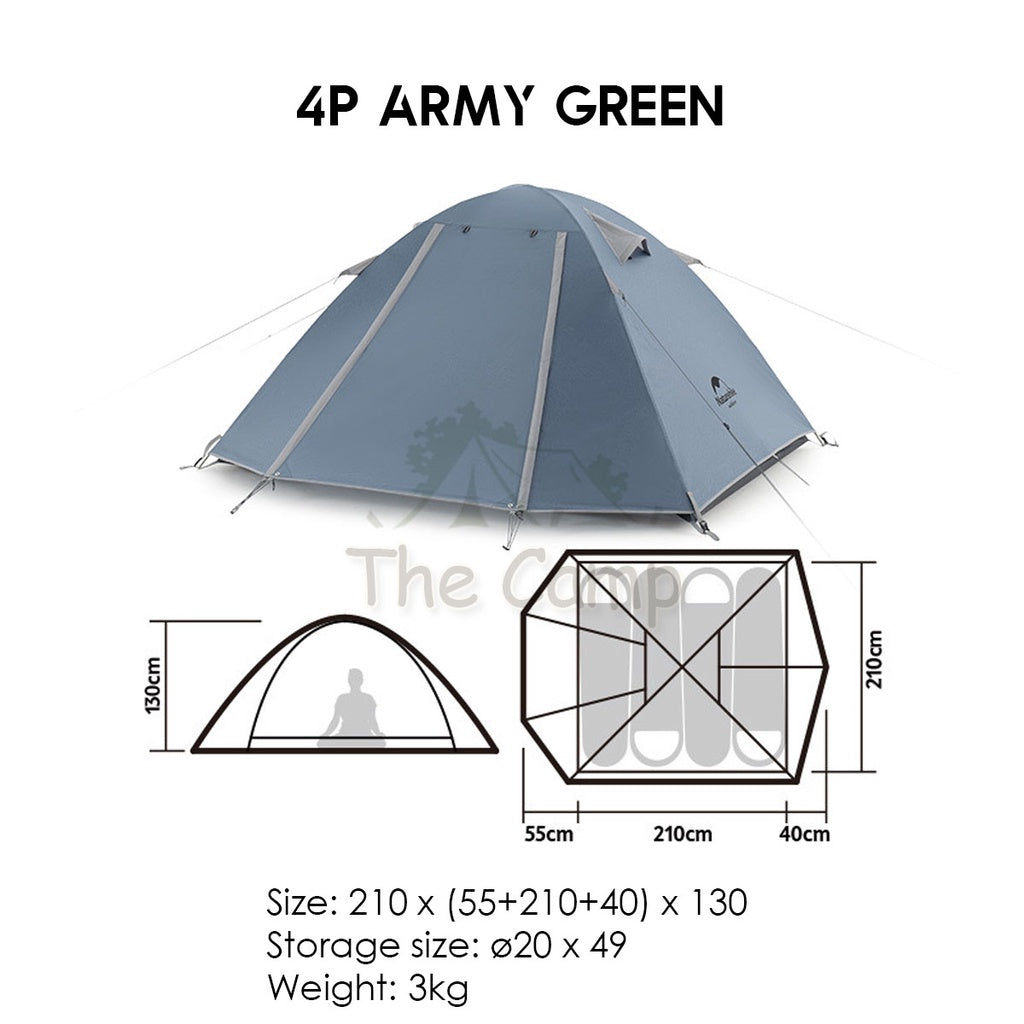 Naturehike 2022 NEW P Series Tent 2-4 Person Waterproof Ultralight Hiking UPF50+ Outdoor Camping Travel Beach Portable