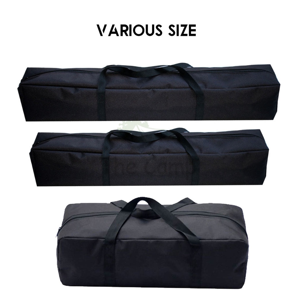 Camping Pole Storage Bag XL Large Long Size Black Equipment Bags Adjustable Pole Flysheet Tarp Tent Peg Nail