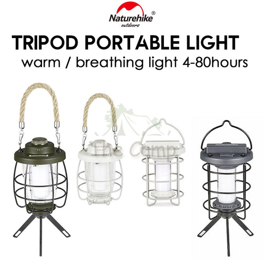 Naturehike Camping Portable Light Hanging Tripod Atmosphere Breathing LED Lamp Lantern Tent Pole CNH22DQ007 CNH22DQ008