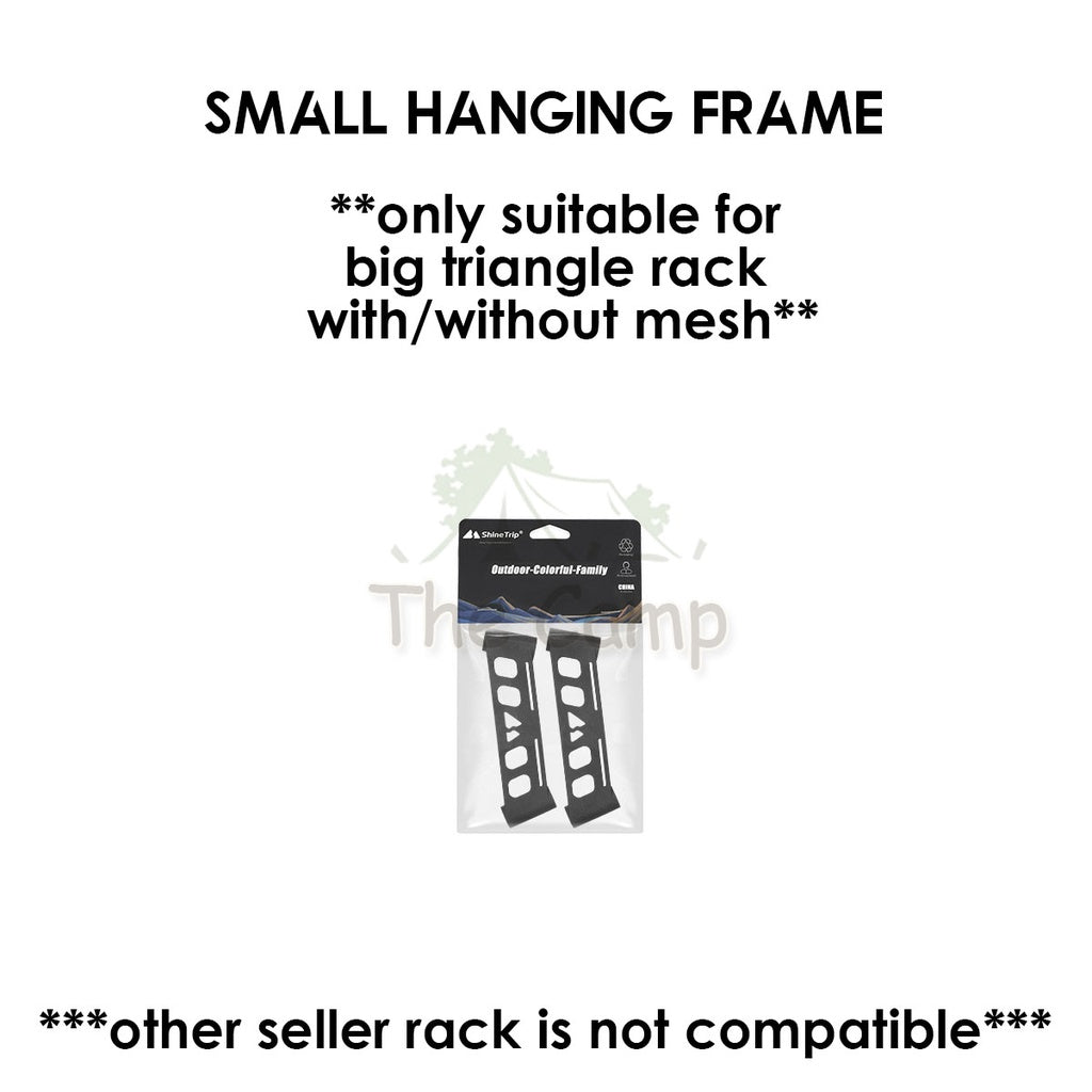 Outdoor Triangle Hanging Rack Aluminum Mesh Camping Hanger Cookware Tripod Shelf Stand Tableware Organizer Double Level