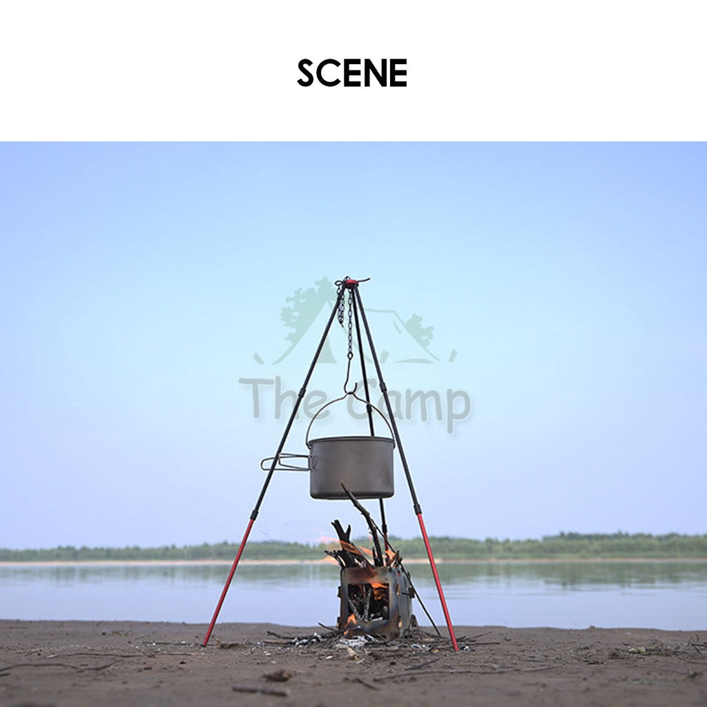 Shinetrip Outdoor Campfire Bonfire Tripod Portable Stand Camping Picnic Pot Hanging Aluminium Triangle Rack