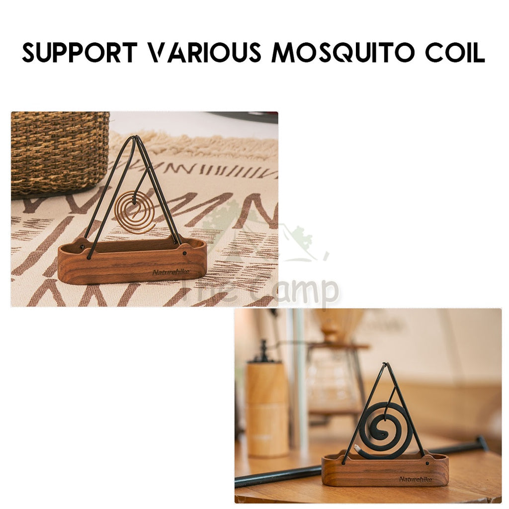 Naturehike Mosquito Coil Rack Outdoor Solid Wood Incense Basket Mosquito Box Holder Tray Tent Tarp Peg Nail Ash
