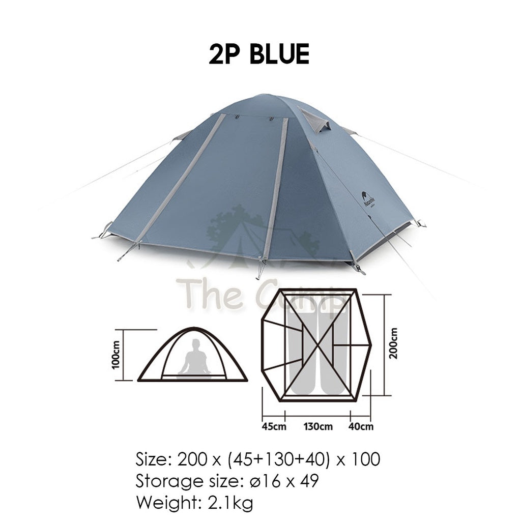 Naturehike 2022 NEW P Series Tent 2-4 Person Waterproof Ultralight Hiking UPF50+ Outdoor Camping Travel Beach Portable
