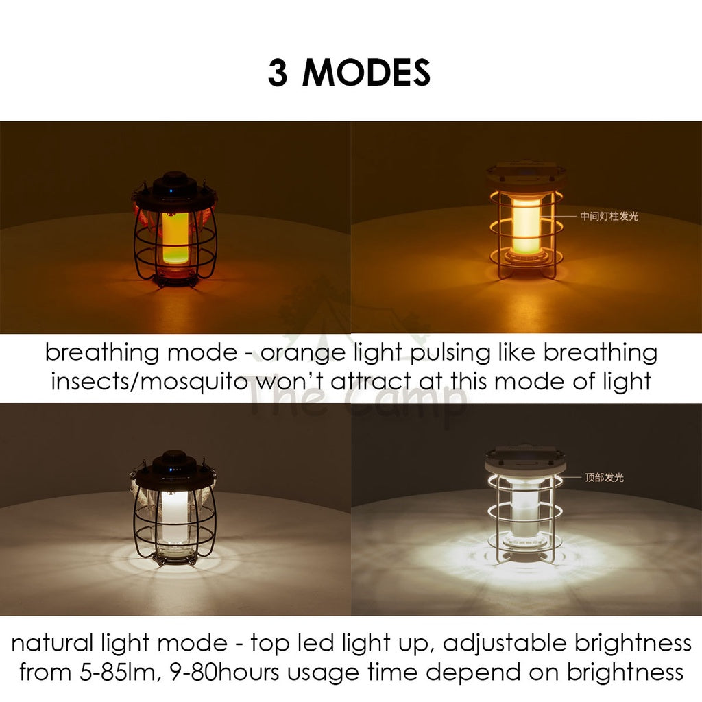 Naturehike Camping Portable Light Hanging Tripod Atmosphere Breathing LED Lamp Lantern Tent Pole CNH22DQ007 CNH22DQ008