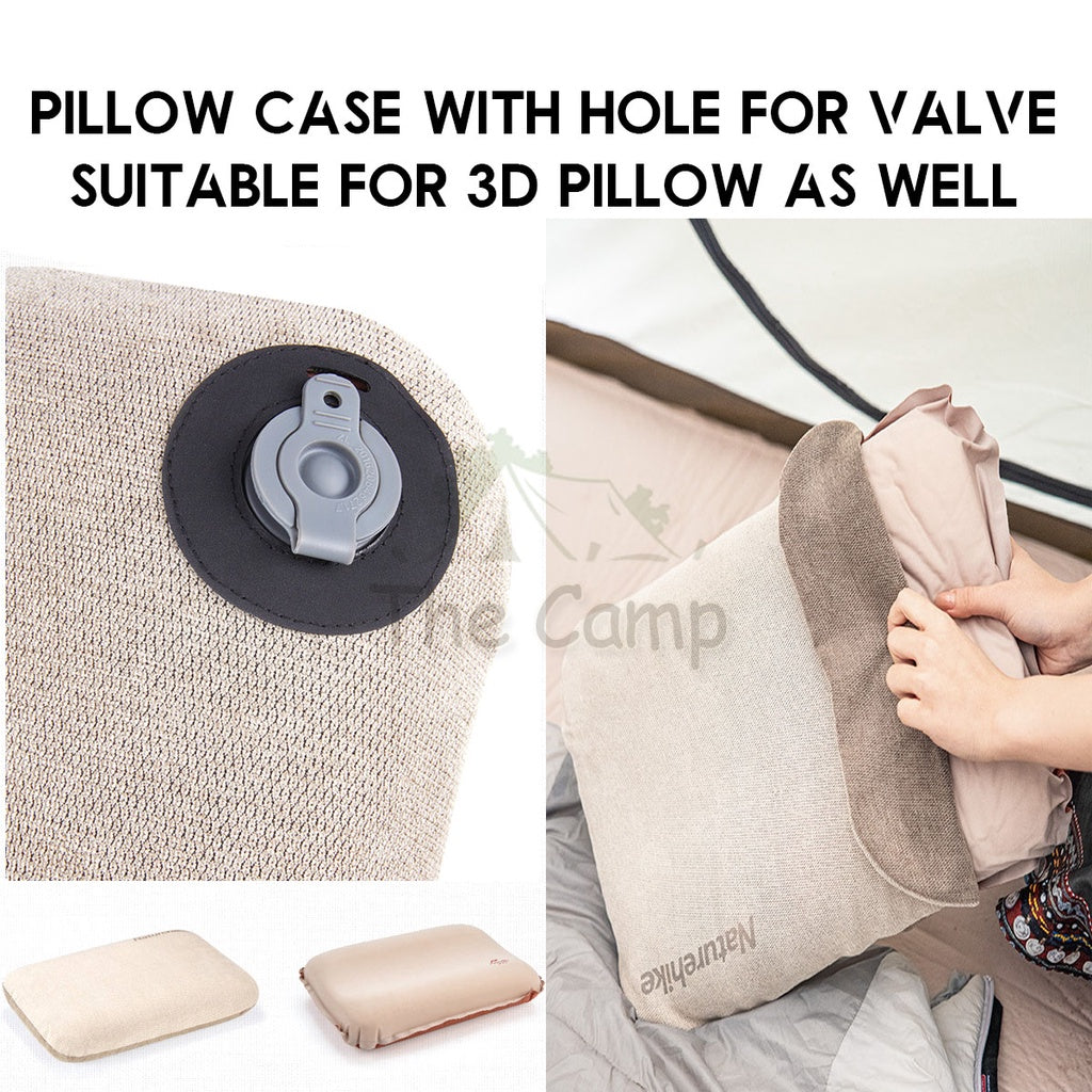 Naturehike Memory Foam Inflatable Sponge Pillow 3D Case Cover Camping Soundless Auto Inflate Travel Air Bed NH22ZT002