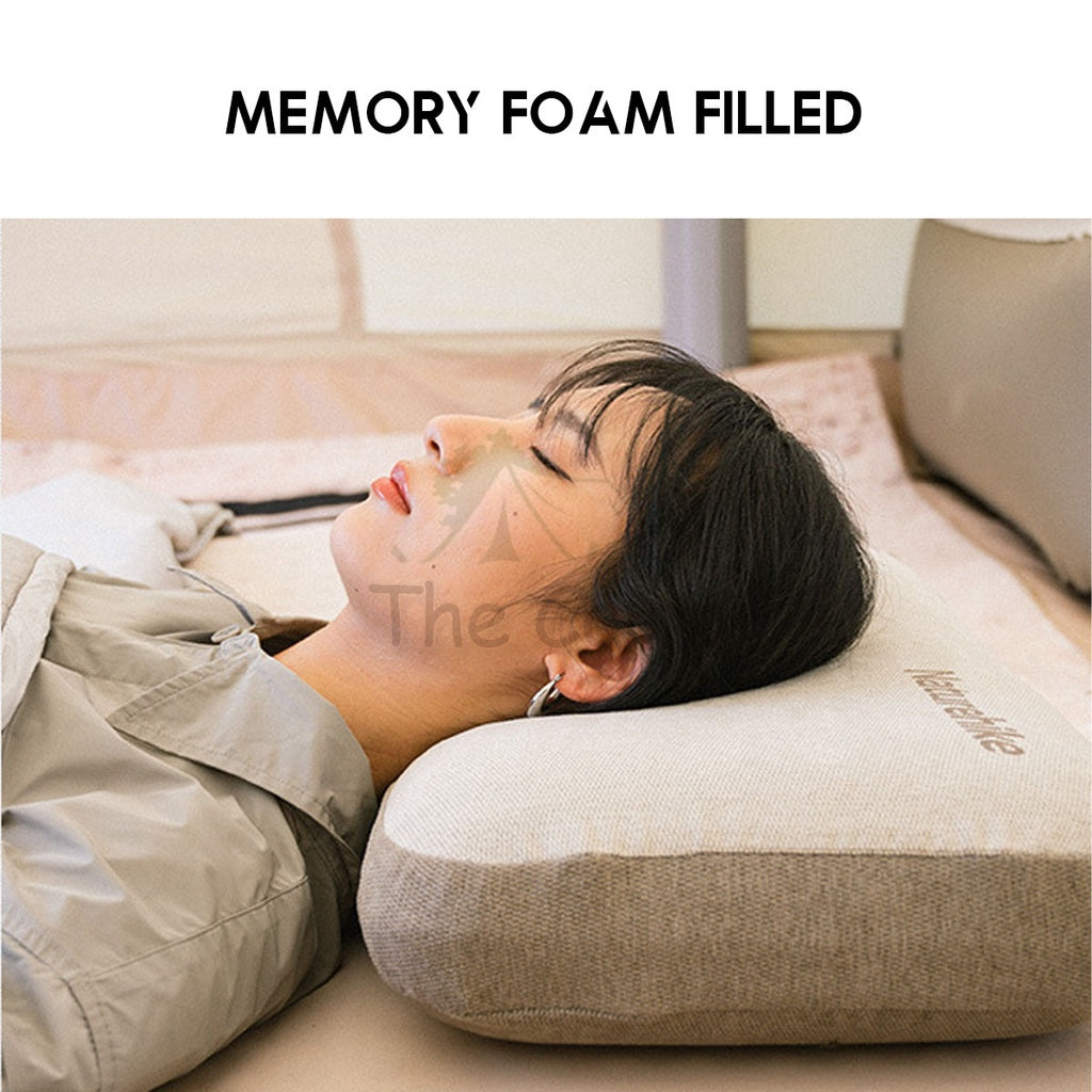 Naturehike Memory Foam Inflatable Sponge Pillow 3D Case Cover Camping Soundless Auto Inflate Travel Air Bed NH22ZT002