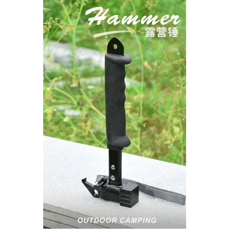 Camping Hammer Stainless Steel Copper Aluminium Brass Solid Wood Handle Peg Stake Nail Hammers Multifunction
