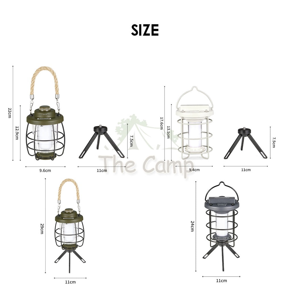 Naturehike Camping Portable Light Hanging Tripod Atmosphere Breathing LED Lamp Lantern Tent Pole CNH22DQ007 CNH22DQ008