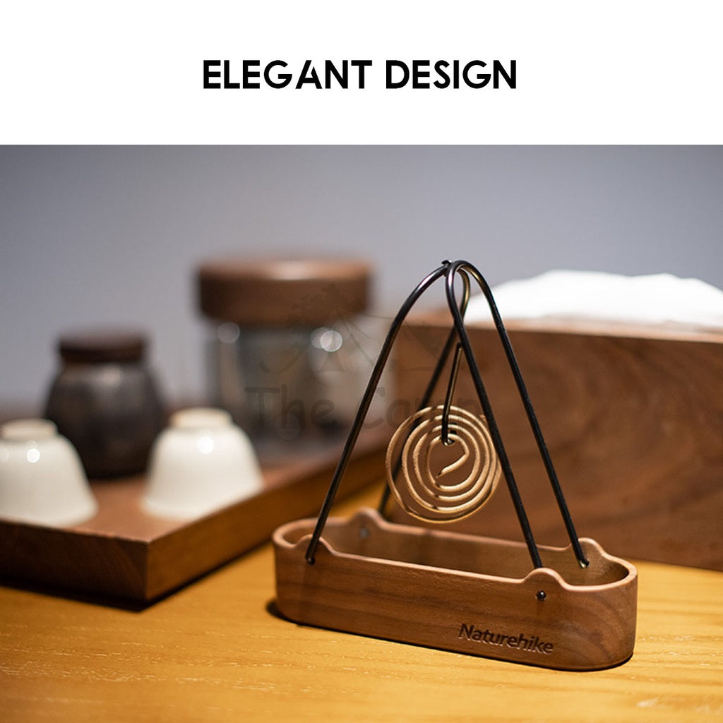 Naturehike Mosquito Coil Rack Outdoor Solid Wood Incense Basket Mosquito Box Holder Tray Tent Tarp Peg Nail Ash