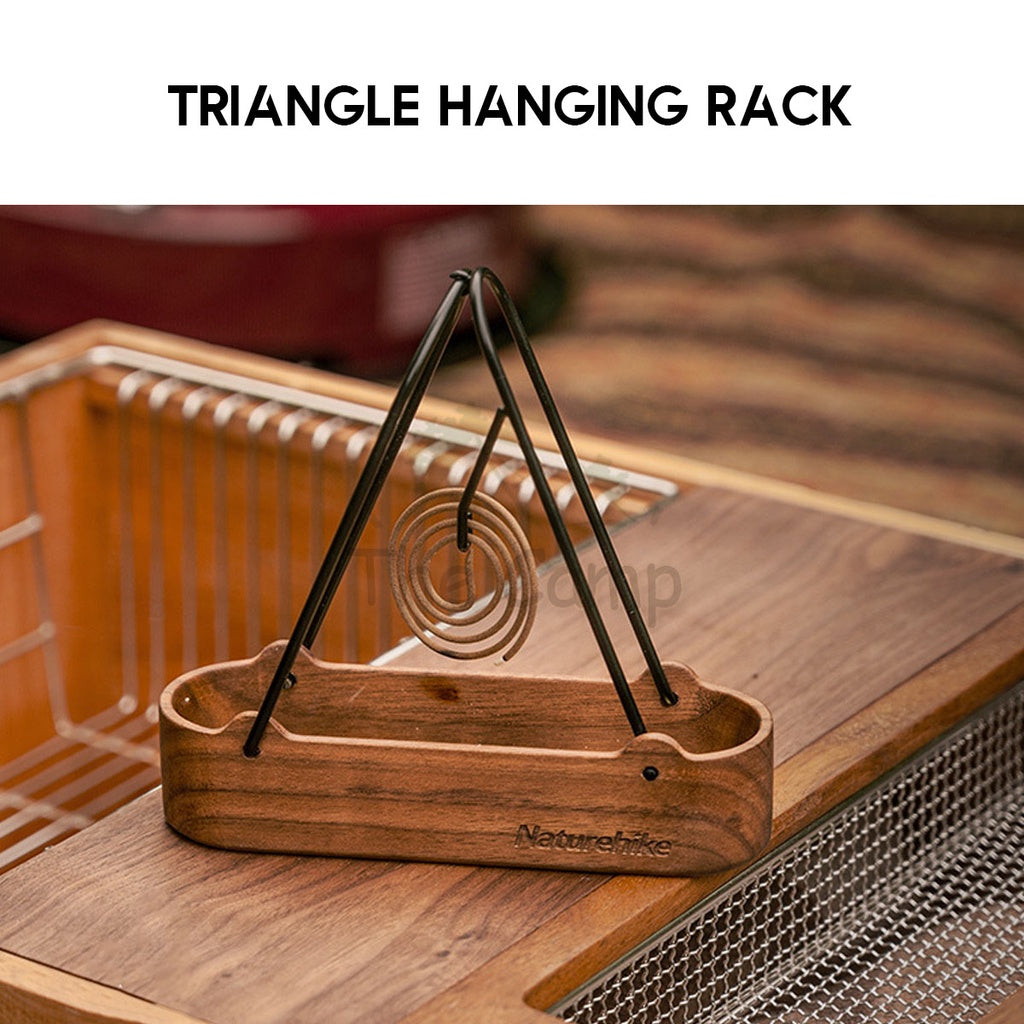 Naturehike Mosquito Coil Rack Outdoor Solid Wood Incense Basket Mosquito Box Holder Tray Tent Tarp Peg Nail Ash