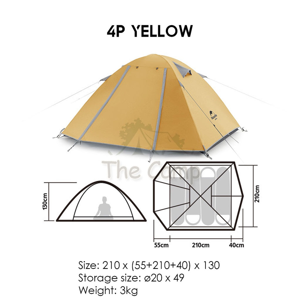 Naturehike 2022 NEW P Series Tent 2-4 Person Waterproof Ultralight Hiking UPF50+ Outdoor Camping Travel Beach Portable