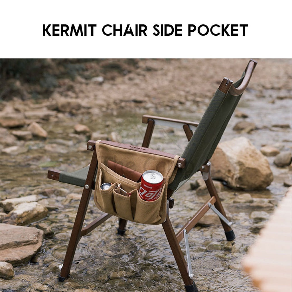 Shinetrip Kermit Chair Side Pocket Bag Camping Armrest Storage Hanging Bag Black Khaki Moon Chair Outdoor