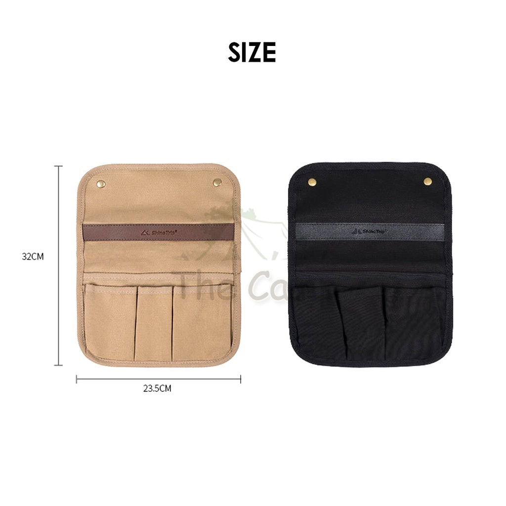 Shinetrip Kermit Chair Side Pocket Bag Camping Armrest Storage Hanging Bag Black Khaki Moon Chair Outdoor