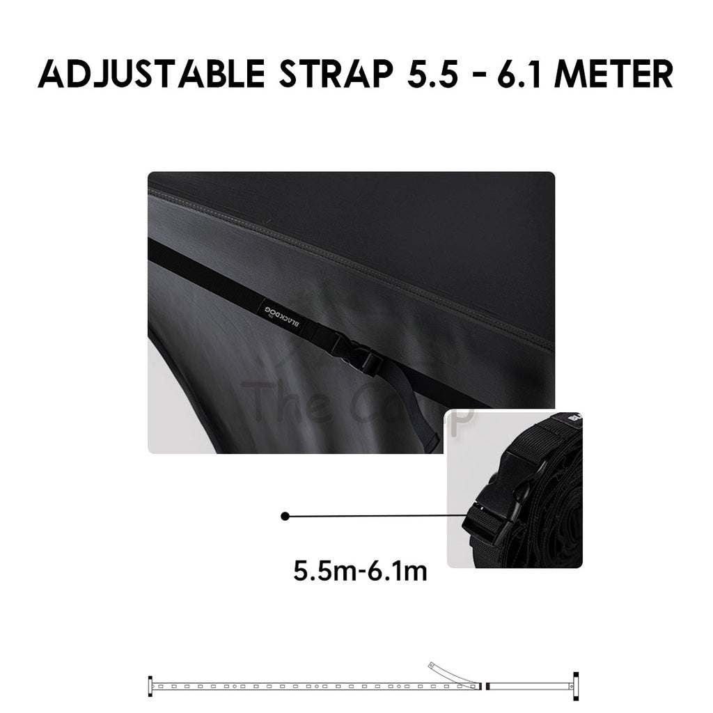 Blackdog Hanging Strap Outdoor Lanyard Adjustable Rope Free Carabiner Clothesline Lamp Hanger Hook String BD-TMPJ003