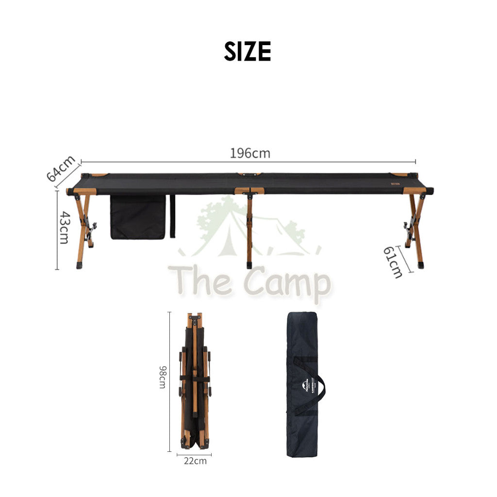 Naturehike Camping Cot Foldable Sleeping Mat Outdoor Military Bed Mattress Tent Flysheet Peg Table Chair NH19X003-C