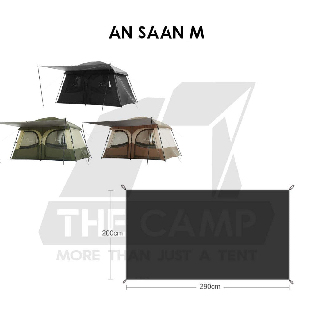 Vidalido An Saan Tent M / PRO Outdoor Camping Manual PU1500mm Family Villa Silver Coating Khemah Unta Camel