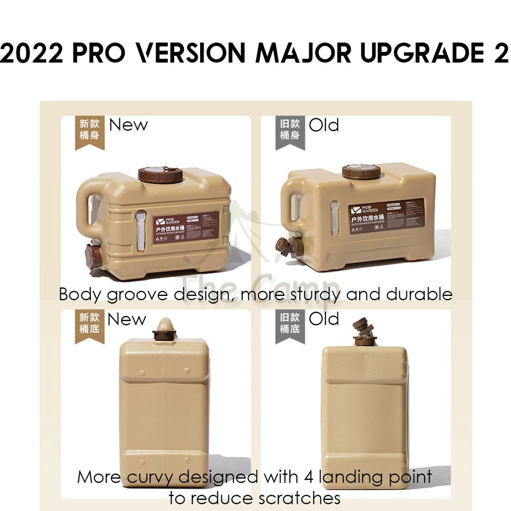 Mobi Garden Camping Portable Water Tank Container Pro 11 13 18.5 22 L Litre Water Tap Faucet Outdoor Gear PP Food Grade