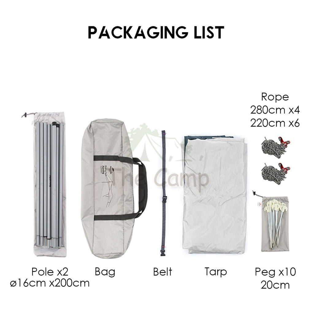 Naturehike Hexagon Tarp Flysheet Silver Coated Coating UPF 50+ Camping Waterproof Canopy Tent Awning Beach Sun Tent