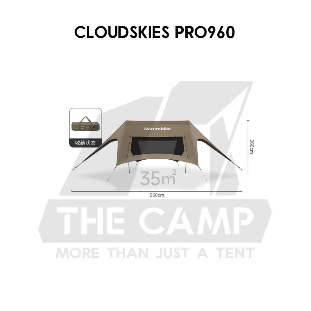 Naturehike Cloud Skies PRO 860 960 Tarp Flysheet TiBlack Coating Outdoor Camping Waterproof Awning Mesh CNK2650WS023