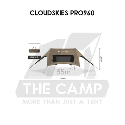 Naturehike Cloud Skies PRO 860 960 Tarp Flysheet TiBlack Coating Outdoor Camping Waterproof Awning Mesh CNK2650WS023