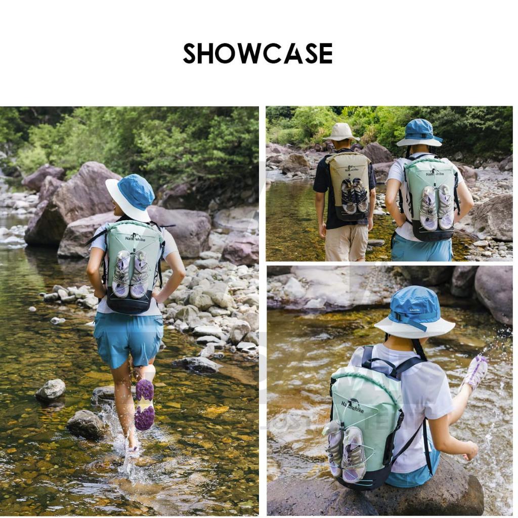 Naturehike Waterproof Backpack 20L 30L 40L Outdoor TPU Dry Wet Separation Storage Bag Ultralight Hiking Beach NH21FSB04