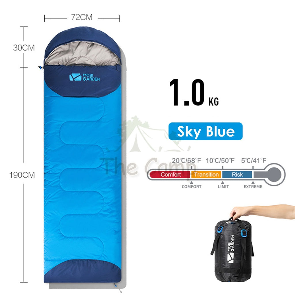 Mobi Garden Sleeping Bag with Hood Ultralight Portable Outdoor Camping Hiking Light Weight Naturehike