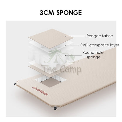 Naturehike Sponge Bed Mattress Auto Inflate 3cm / 6cm Self Inflatable Single Double Outdoor Camping Foldable NH20DZ002