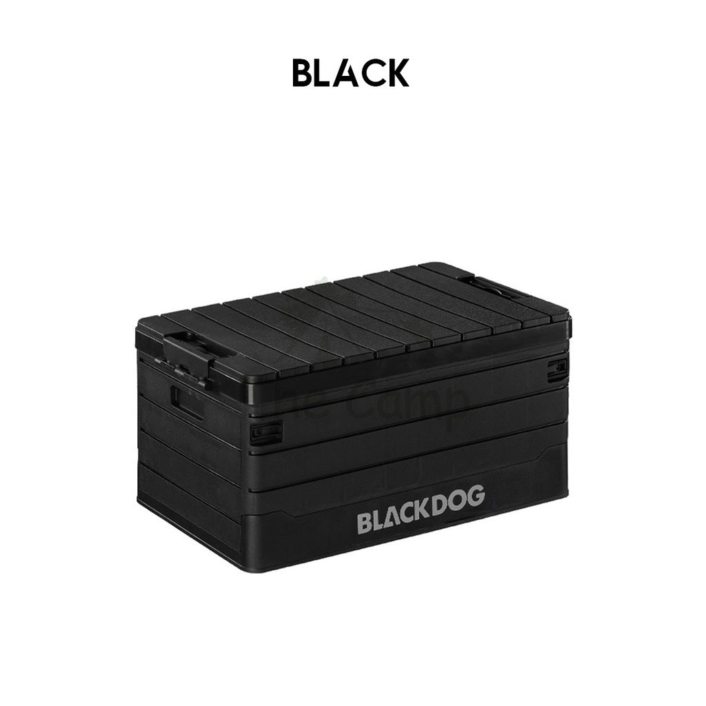Blackdog Camping Folding Storage Box 60L Foldable Multipurpose Black Box with Table Top Chair Tent Flysheet Bed
