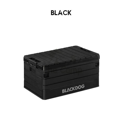 Blackdog Camping Folding Storage Box 60L Foldable Multipurpose Black Box with Table Top Chair Tent Flysheet Bed