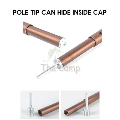 Camping Flysheet Tarp Adjustable Pole 26mm 2mm Heavy Duty Rod Tent Aluminium Long 2.8m Stand Awning Canvas Canopy Tiang