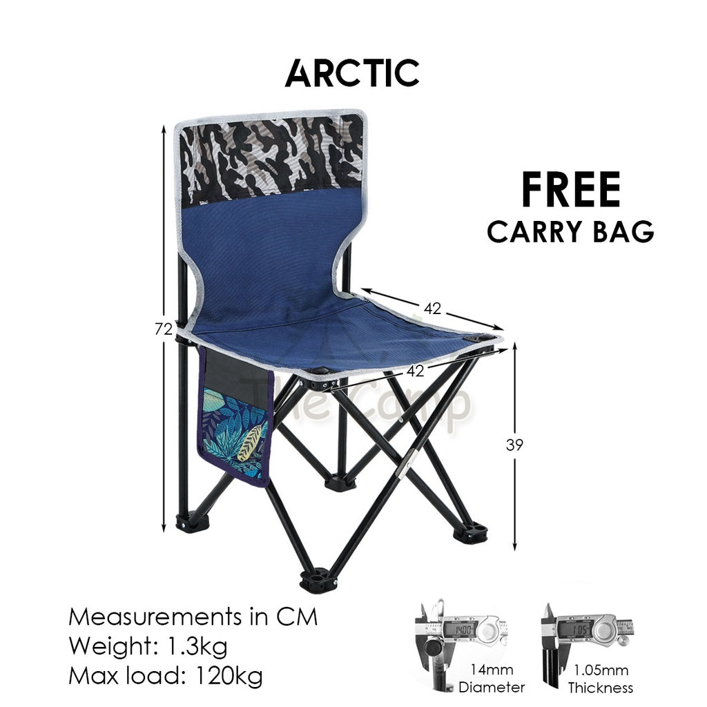 Camping XL Foldable Chair Portable Stool Large Sturdy Light Lightweight Canvas Hiking Family