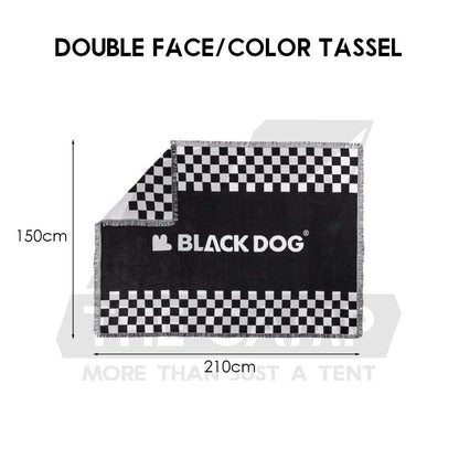Blackdog Woven Blanket Carpet Mat Double Face Sided Multipurpose Tassel  Washable Camping Outdoor CBD2300DZ013