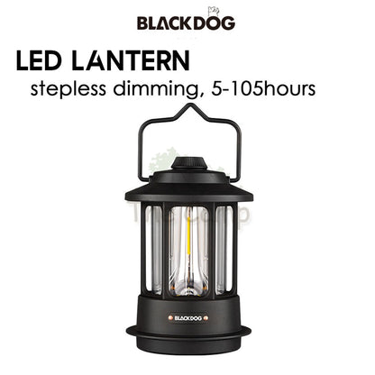 Blackdog Outdoor Camping Atmosphere Light LED Latern Portable Rechargeable Black Tent Flysheet Rope Nail Peg Pole Bed