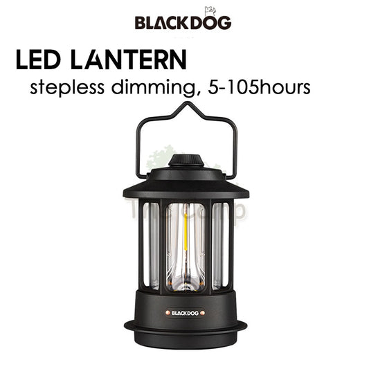 Blackdog Outdoor Camping Atmosphere Light LED Latern Portable Rechargeable Black Tent Flysheet Rope Nail Peg Pole Bed