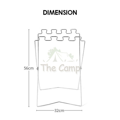 Foldable Garbage Frame Rack Bin Disposable Portable Rubbish Bag Outdoor Camping Trash Holder Stand Wood Steel Storage