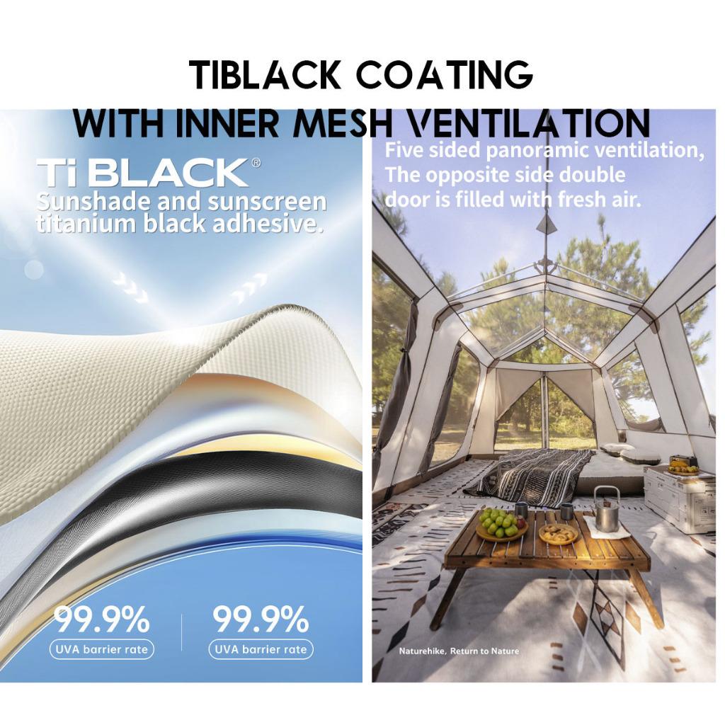 Naturehike Village 13 TiBlack Flagship PRO Auto Tent Automatic Ultimate Ti Black TiBlack PRO Outdoor Camping CNH22ZP004