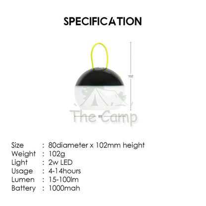 Mobi Garden Mini Hanging LED Light Waterproof IPX6 Table Lamp Camping Lantern Outdoor USB Hiking Fishing