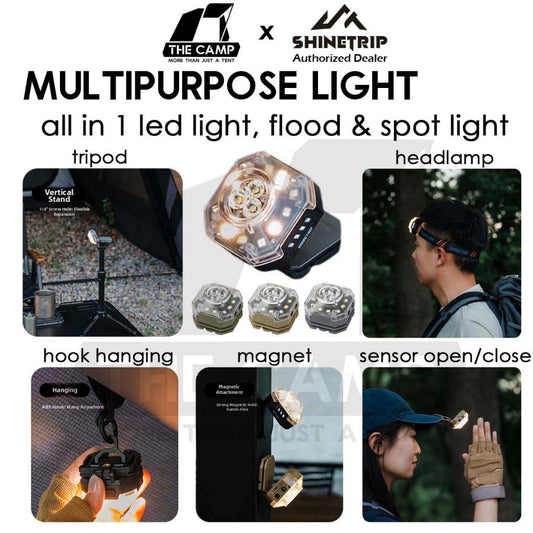 Shinetrip Multipurpose Light LED Headlamp Head Light Hanging Magnet Hook Clip Outdoor Camping Running Hiking A604