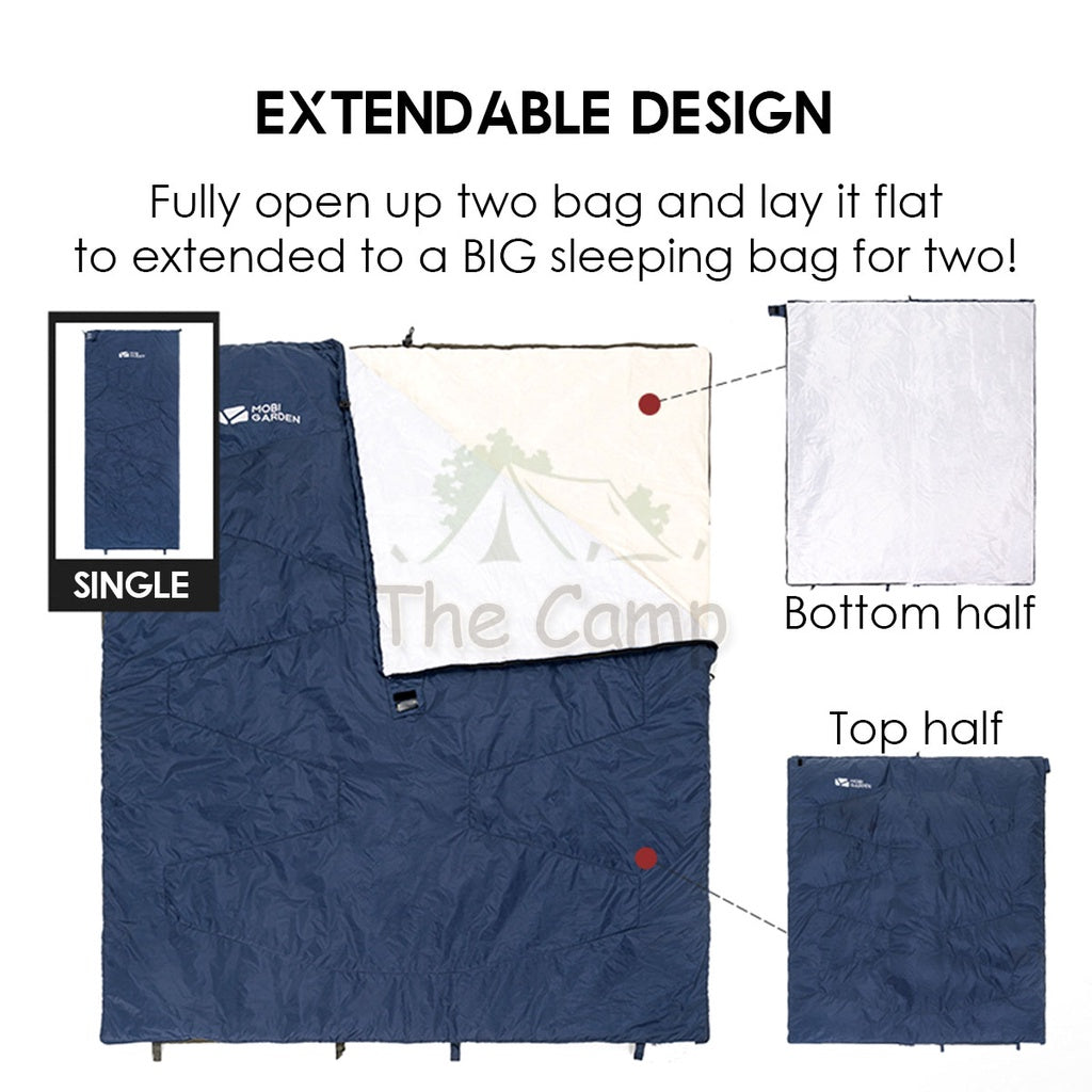 Mobi Garden Envelope Sleeping Bag Ultralight Portable Outdoor Camping Hiking Light Weight Naturehike