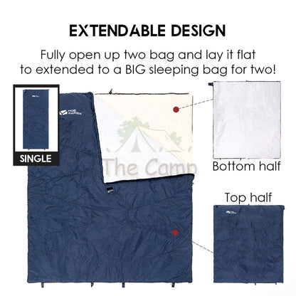 Mobi Garden Envelope Sleeping Bag Ultralight Portable Outdoor Camping Hiking Light Weight Naturehike