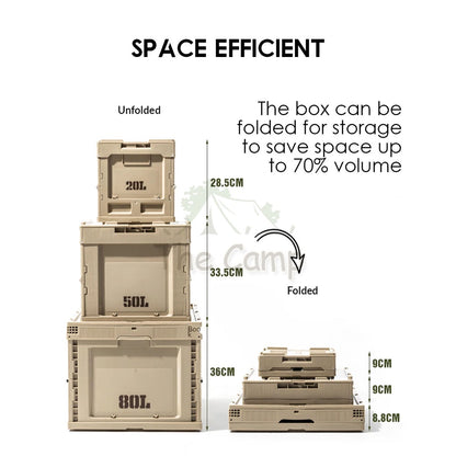 Mobi Garden Camping Folding Storage Box Stackable Outdoor Sport Family Recreation Naturehike Hiking Equipment Gear