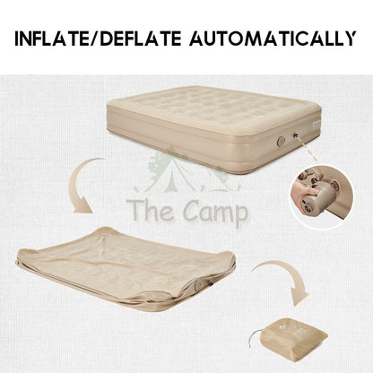 Naturehike Inflation Single Double Camping Air Bed 35cm with Pump Mattress Inflatable Tent Bag Pole Nail Peg NH22FCD04