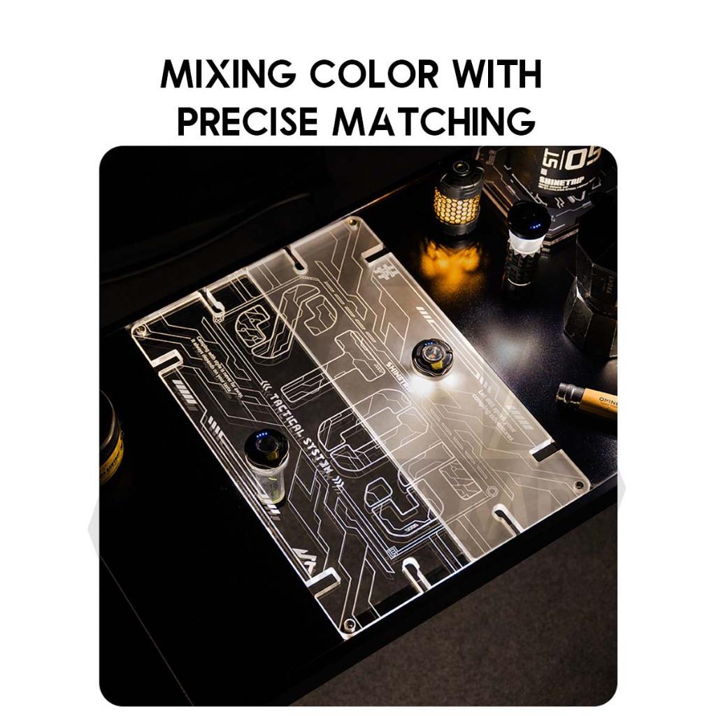 Shinetrip Arcylic IGT Panel / Stool Coffee Table Tactical Style Module Expansion Light Lamp Transparent Black Meja A568