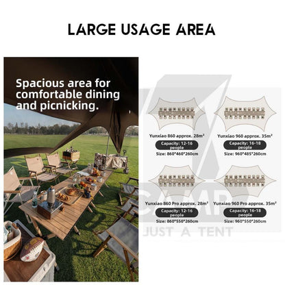 Naturehike Cloud Skies PRO 860 960 Tarp Flysheet TiBlack Coating Outdoor Camping Waterproof Awning Mesh CNK2650WS023