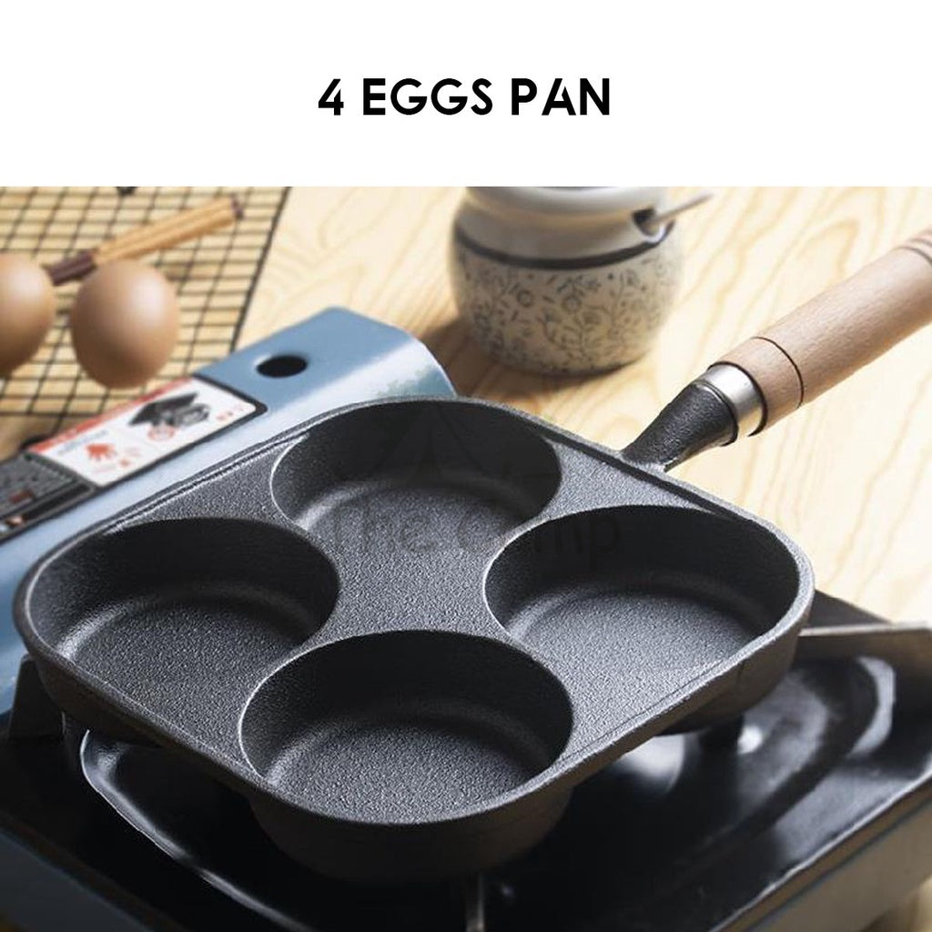 Cast Iron Skillet Grill Pan Frying Egg Pan Non Stick Square Steak Pan Camping Picnic No Coating Silicone Handle Grip