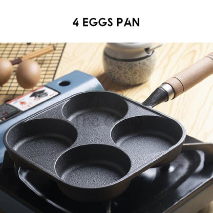 Cast Iron Skillet Grill Pan Frying Egg Pan Non Stick Square Steak Pan Camping Picnic No Coating Silicone Handle Grip