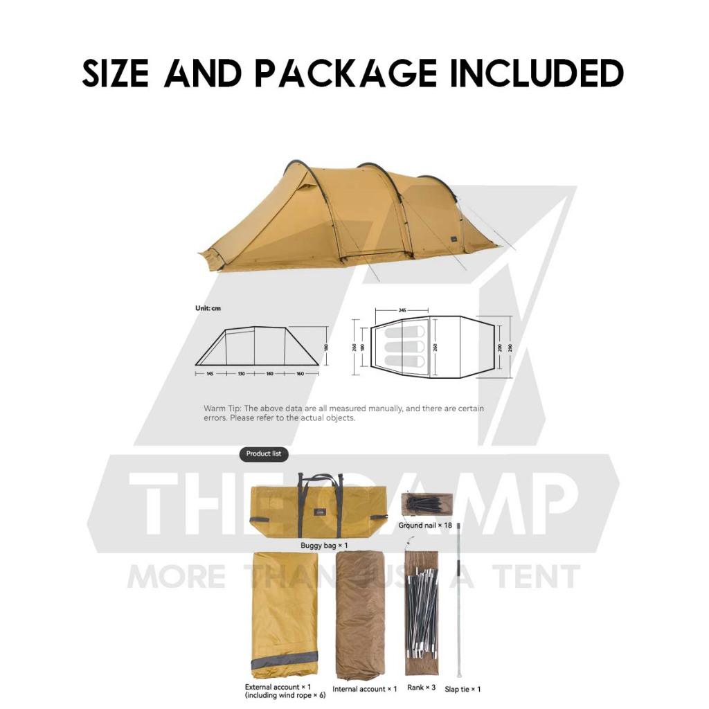 Naturehike Cloud Vessel Light Tunnel Tent Outdoor Camping Khemah Kereta CNH22ZP027