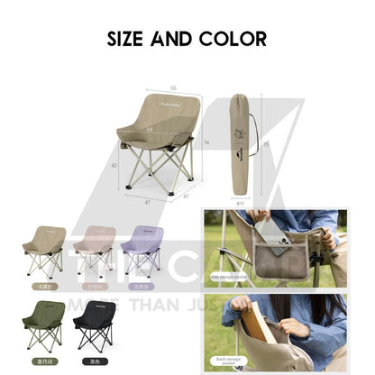 Naturehike T01 Low Back Moon Chair Outdoor Camping Widened Extra High Armchair Kerusi Healing CNH23JU13002